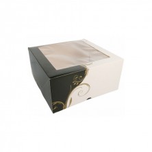 Cajas Pastelería Cuadradas Con Ventana 24 x 24 x 12 cm (Pack 50 Uds) García de Pou - La Casa de Vesta