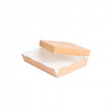 Bandeja Con Tapa Negra 32 x 27 x 4,5 cm. (Pack 50 Uds.) García de Pou - La Casa de Vesta