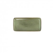 Fuente Rectangular Ikonic Verde 28 x 14 cm. BIDASOA - La Casa de Vesta