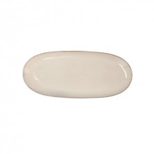 Fuente Ovalada Ikonic Blanco 36 x 16 cm. BIDASOA - La Casa de Vesta