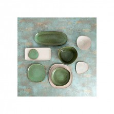 Fuente Ovalada Ikonic Blanco 36 x 16 cm. BIDASOA - La Casa de Vesta