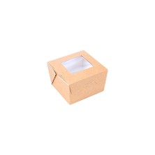 Caja Con Ventana Kraft 8 x 7,5 x 5,5 cm. (Pack 50 Uds.) García de Pou - La Casa de Vesta