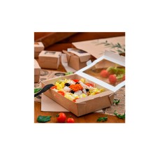 Caja Con Ventana Kraft 19,8 x 14 x 4,8 cm. (Pack 25 Uds.) García de Pou - La Casa de Vesta