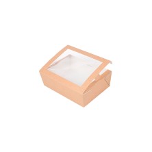 Caja Con Ventana Kraft 19,8 x 14 x 6,4 cm. (Pack 50 Uds.) García de Pou - La Casa de Vesta