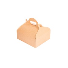 Cajas Pastelería Con Asas Kraft 16 x 18 x 7 cm. (Pack 50 Uds.) García de Pou - La Casa de Vesta