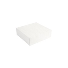 Cajas Pastelería Sin Ventana Blanca 26 x 26 x 8 cm. (Pack 50 Uds.) García de Pou - La Casa de Vesta