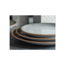 Plato Llano Grietas Gris 28 cm. (Caja 12 Uds.) Lubiana - La Casa de Vesta